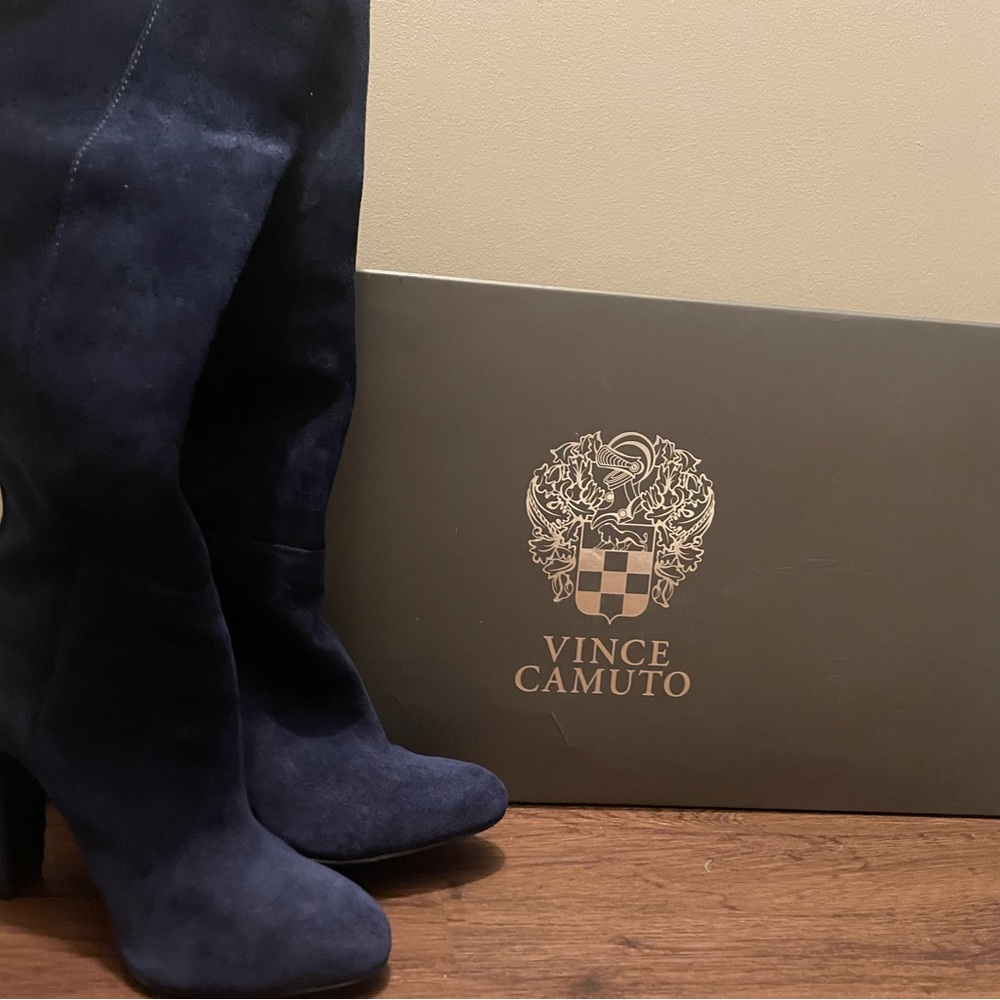 Navy Vince Camuto Knee High Boots